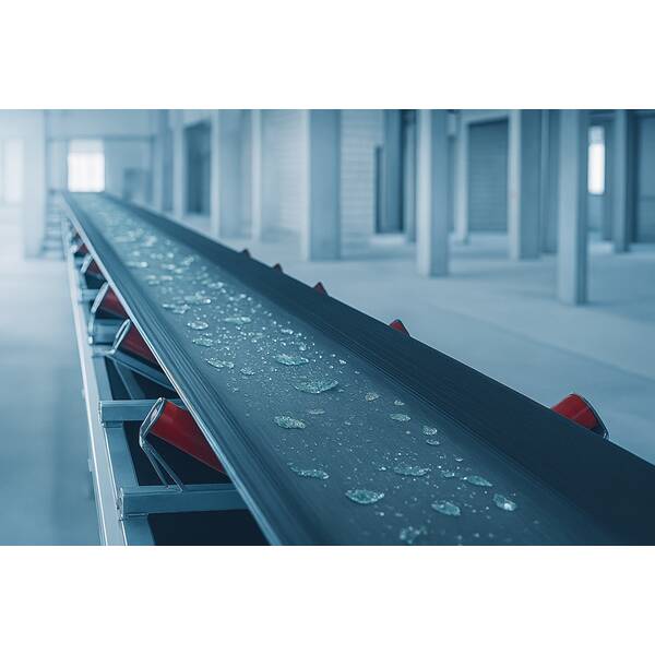 Belt conveyor, belt widths of 500, 650, 800, 1000, and 1200 mm, with center distances up to 300 m and custom-designed solutions for langer center distances, utilizing standard and heat-resistant special conveyor belts, made in Germany