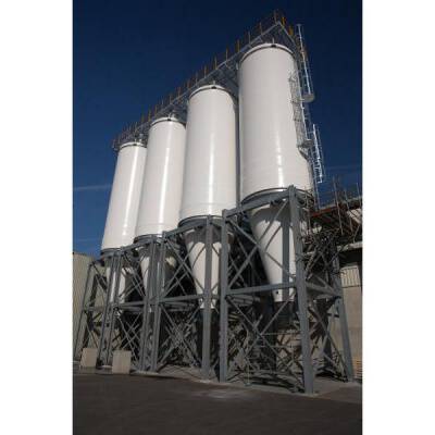 Large diameter silos for talcum powder