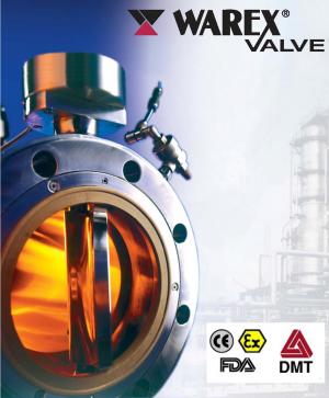 Warex Valves ATEX & DMT butterfly valves Conform ATEX zone 20  & DMT klasse St1, St2 en St3