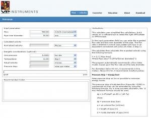 VPInstruments releases VPCalculator 2.0. choosing the right air flow meter