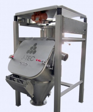 J-Tec`s 2-in-1 discharge station for bags and FIBCs Hygienic design