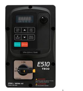 Teco E510 Inverter available in IP66 