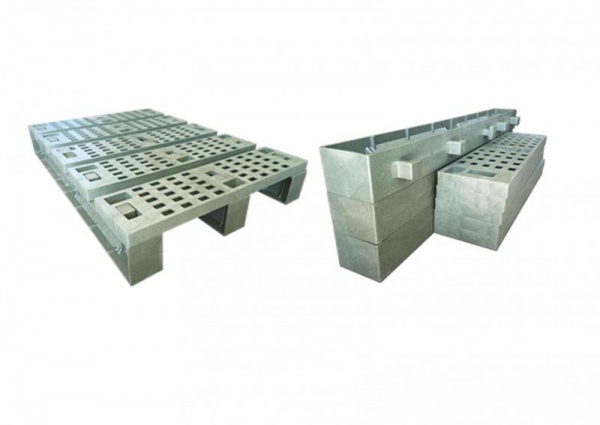 The Tallpallet saves 75% of storage and transport space 