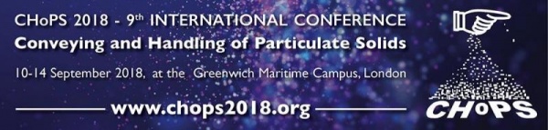 Conveying and Handling of Particulate Solids conference CHoPS conference 10-14 Sept 2018