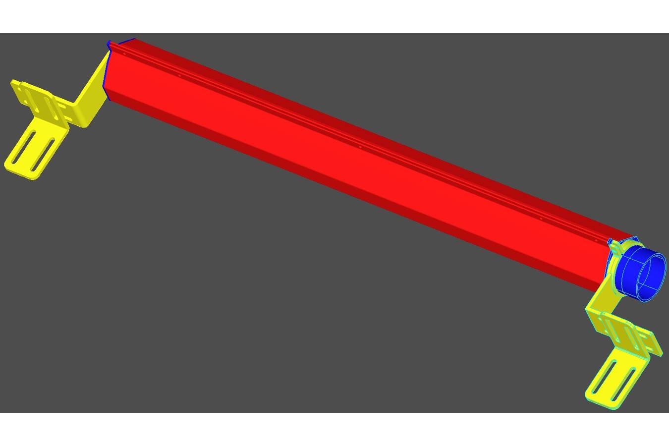 Test setup - Low pressure air knife. Easy way to preview the intended result.