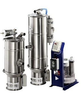 Hopper Loaders for powders For the plastic processing, chemical or food industries