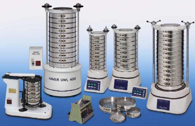 PARTICLE SIZE AND SHAPE ANALYSIS Test Sieve Shakers, Test Sieves and Photo Optical Particle Analysers