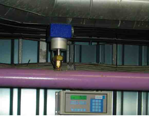 Flow measurement in the pneumatic feed line. Measuring limestone powder in the VW - powerplant