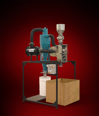 Pelletron Corporation Unveils New Recyclingsystem for regrind, Fakuma Stand The Patented CCD-Compact Cyclonic DeDusting System