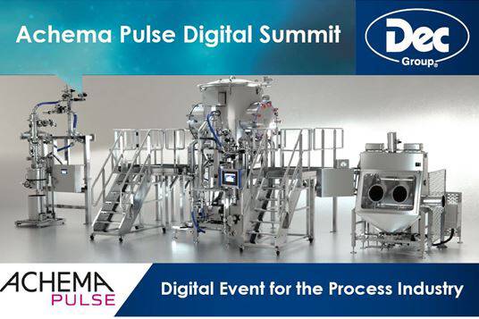 Join us at Achema Pulse 15 - 16 June 2021 Achema Pulse is a new digital format that connects people from the global process industry . 