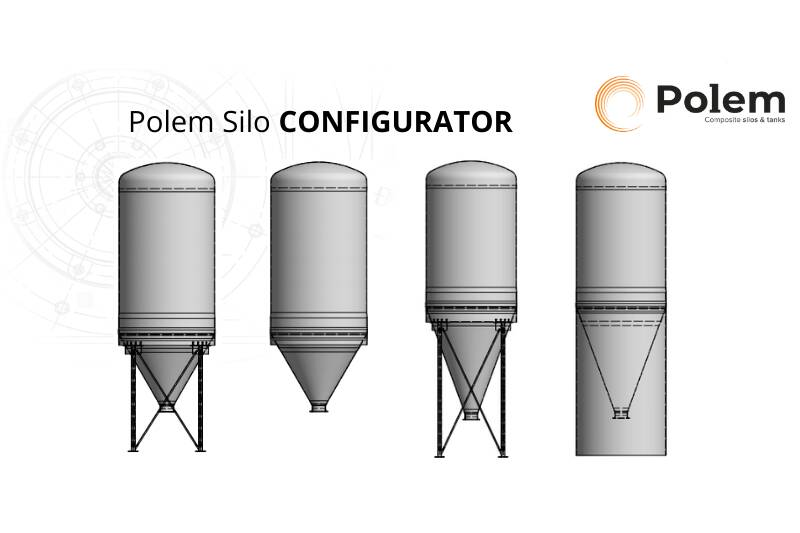 Polem launches industry silo configurator Based on  a few standard specifications, such as volume and diameter, Polem will quickly send you a budget quotation for the CAPEX of your project.