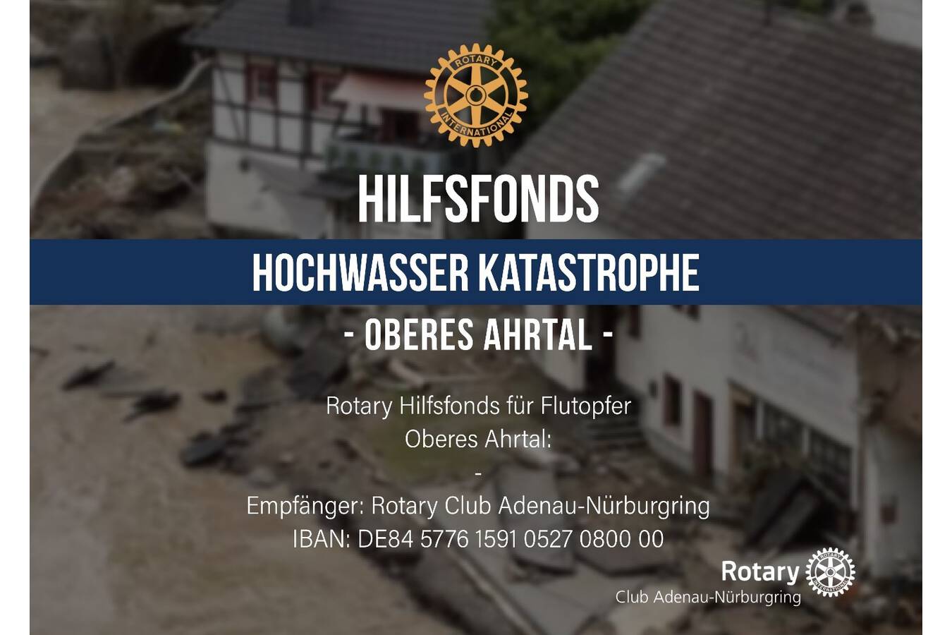 Together after devastating floods in the Eifel and Ahr valley region We AHR together; Köllemann GmbH has donated a generous amount to the Rotary relief fund for flood victims.