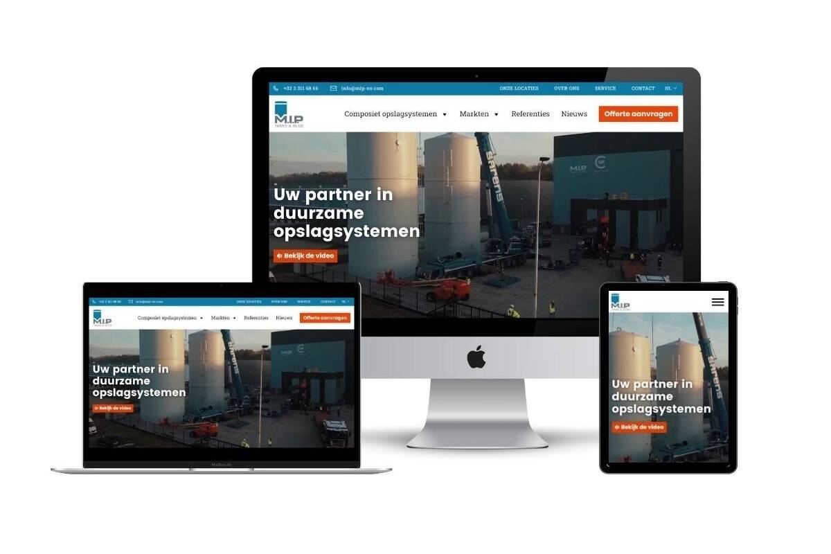 New website for M.I.P., user-friendly & multilingual User-friendly & multilingual, shows the core values and activities of M.I.P. International visitors can now view all services, markets & realizations of M.I.P. 