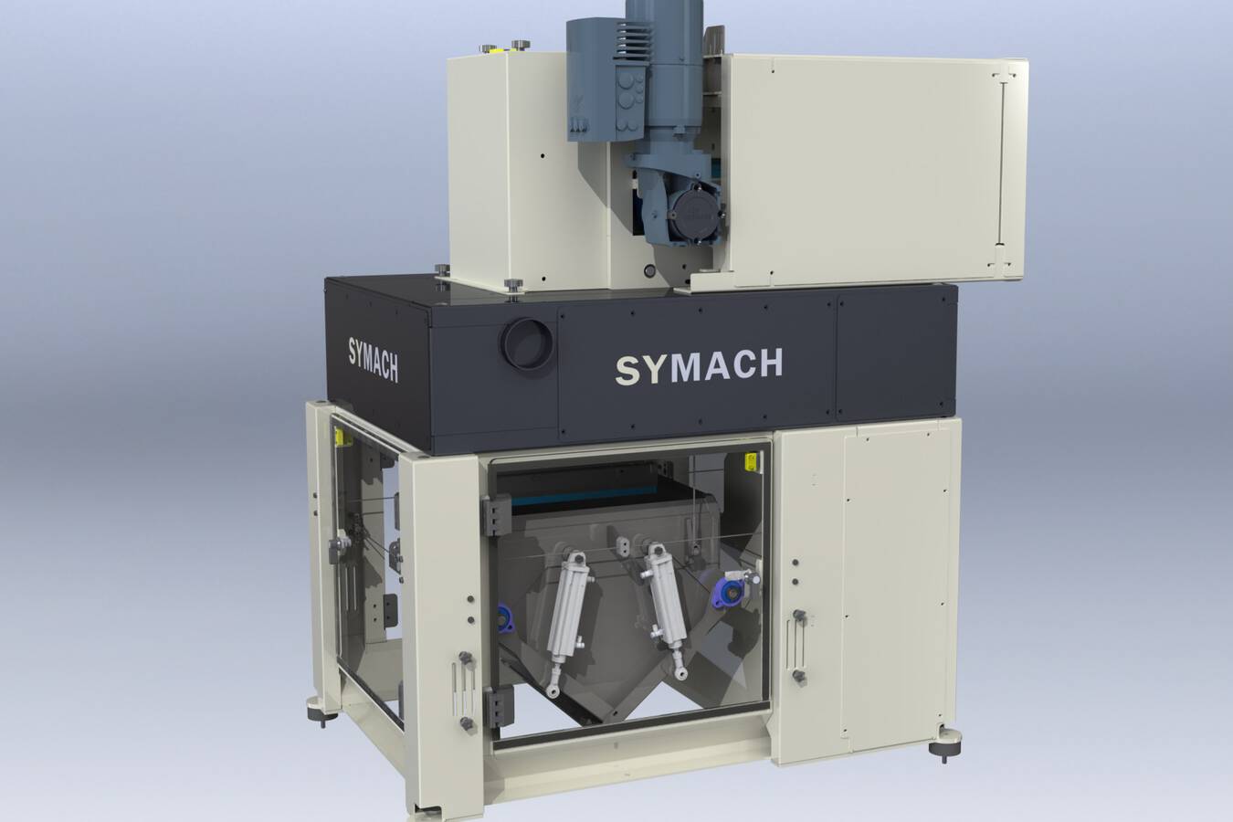 SYMACH designs, manufactures, and integrates weight dosing systems SYMACH designs and manufactures complete bagging lines. Associated with the bagging machine, the weight dosing system is now part of the equipment designed and manufactured by SYMACH.