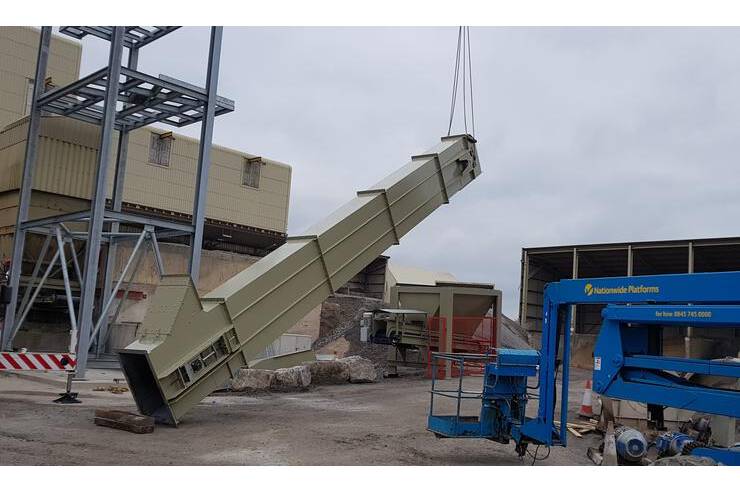 Elevator handling recycled asphalt planings Elevator design for recycled asphalt planings (RAP). Recommending speed, power, shaft & casing sizes, and component specs (SPS steel buckets & NBR belting)