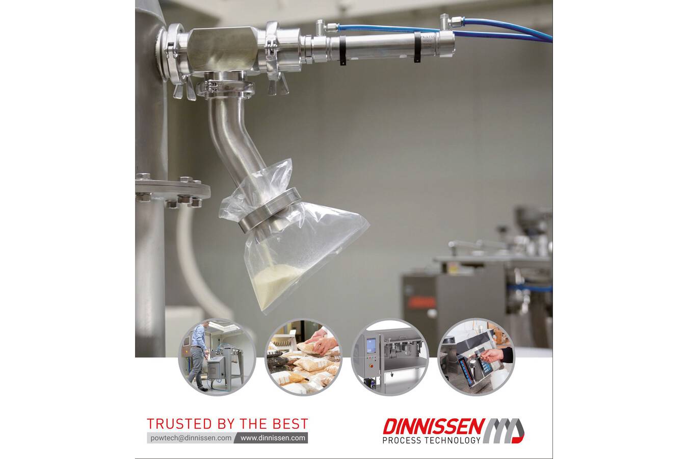 Video from Dinnissen about sampling systems Dinnissen shows its sampling solutions in a video: from plunger and screw samplers to automatic samplng with the Multi-Size Sample Carousel