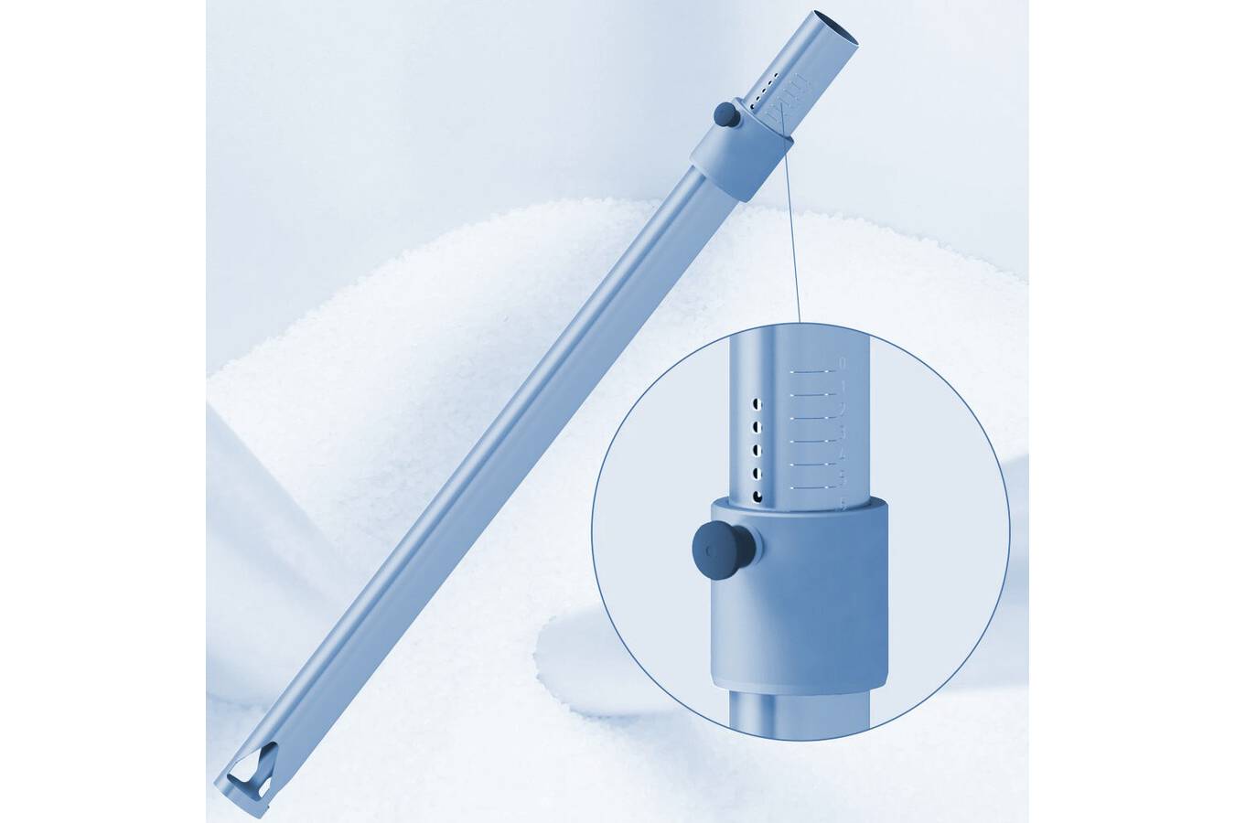 Single-walled suction probe with convenient regulation of intake air Siloanlagen Achberg has designed a user-friendly and powerful suction probe with gradual regulation of the suction air, to ensure the proper solids to air ratio for pneumatic conveying.