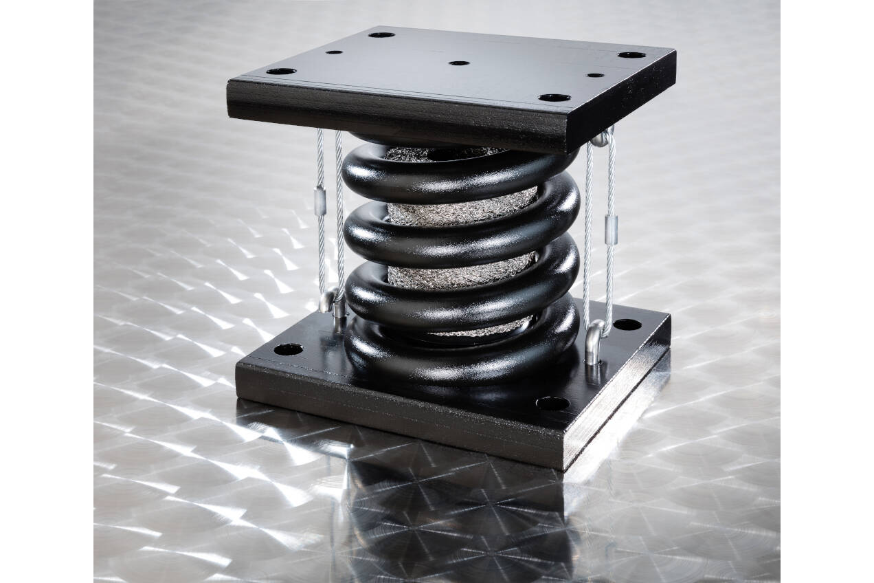 Perfect machine mounting by means of spring-cushion systems. Vibrations induced by applications are disturbing, annoying and from a certain point on lead to disruptions in production - this should be avoided