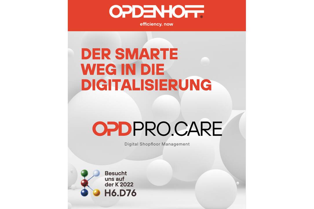 OPDENHOFF  at K 2022, will we meet you there? OPDENHOFF develops digital store floor solutions for the plastics & rubber industry, and will be at  ’Kunststoffland NRW’ H6.D76 at the K 2022 in Düsseldorf. 