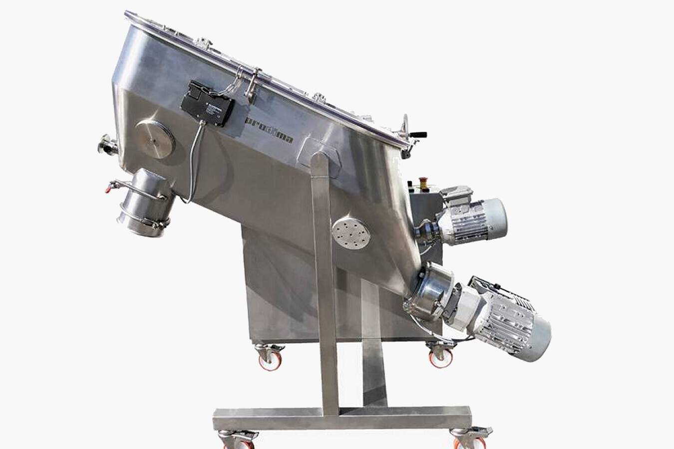New development Prodima mixers: model MP-L The MP batch mixers series is complemented by a new development: less expensive, manual tilt angle adjustment and new drive system. 
When quality depends on mixing