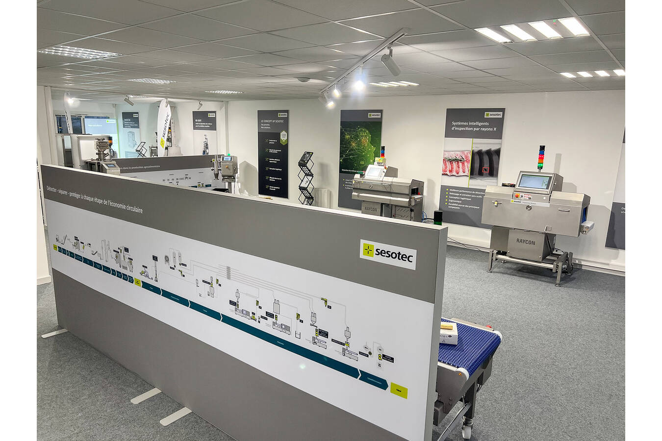 Foreign object detectors and product inspection equipment are available for testing and training at Sesotec’s new showroom at 1 Rue du Chêne Morand, 35510 CESSON SEVIGNE (Photo: Sesotec GmbH)