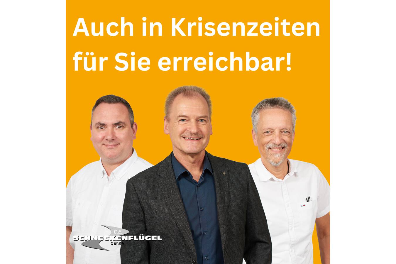 C.E. Schneckenflügel: Reliability is Our Defining Quality Reliably available for you – even in times of crisis: Our sales crew at C.E. Schneckenflügel GmbH. Talk to us about your projects, your wishes and questions around the topic of auger flights.