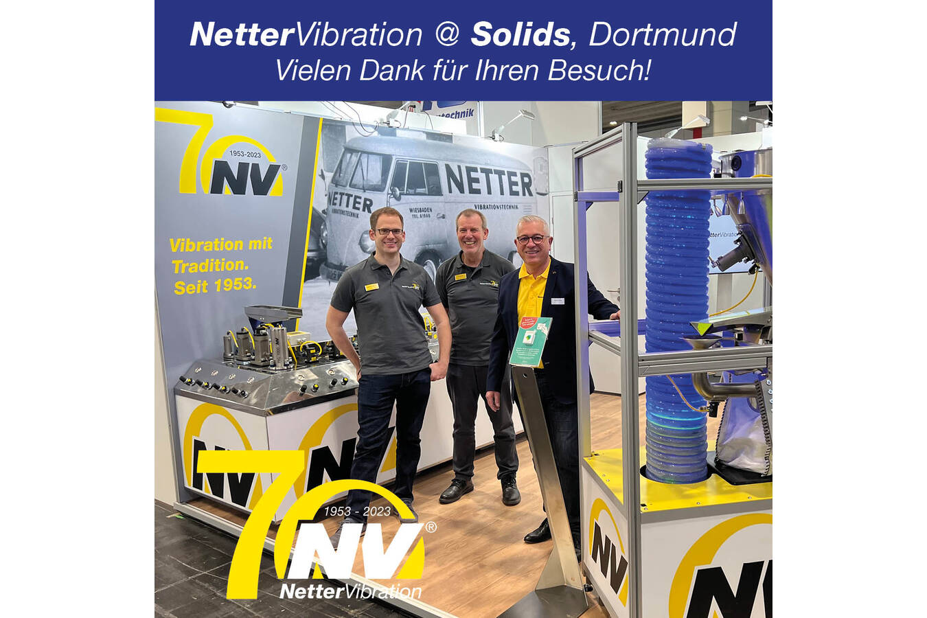 NetterVibration starts its anniversary year at SOLIDS 2023 