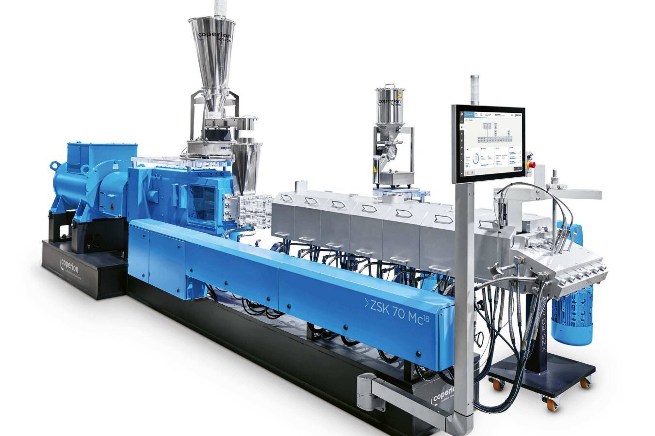 Coperion ZSK twin screw extruders are equipped with numerous new features that ensure high-efficiency plastics compounding.