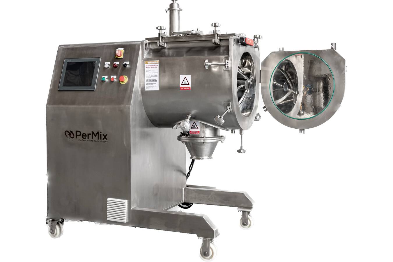 PerMix 4-in-1 Mixer Unveiled At POWTECH  The PerMix 4-in-1 mixer is a belt mixer, paddle mixer, plough mixer and a vacuum mixer/dryer with fluidised zone in one machine