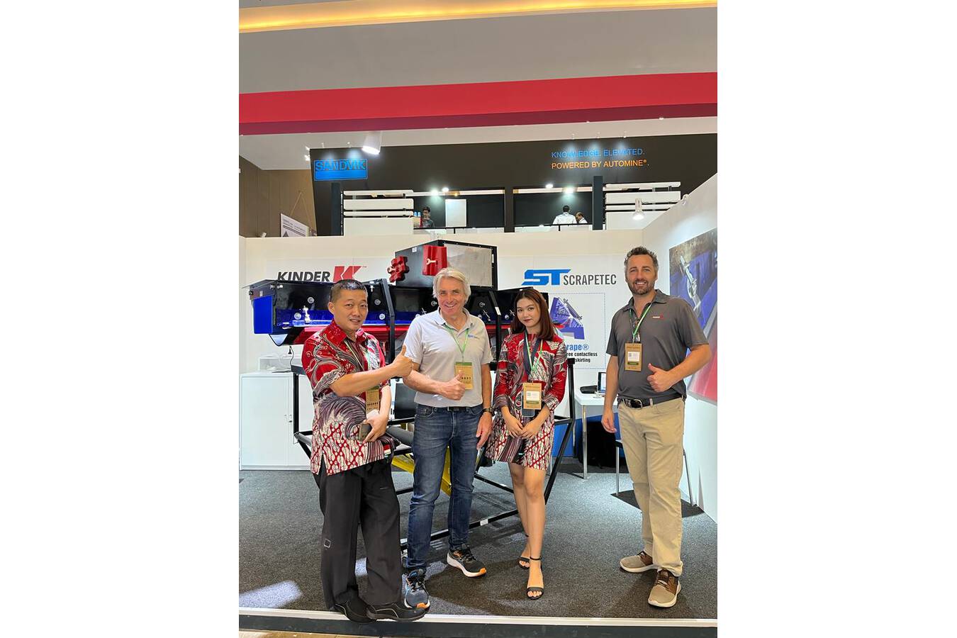 ScrapeTec at the Mining Indonesia- Jakarta fair 2023 From September 13 to 16, the Mining Indonesia exhibition took place in Jakarta, where ScrapeTec and its partner Kinder Australia participated together in the German Pavilion. 