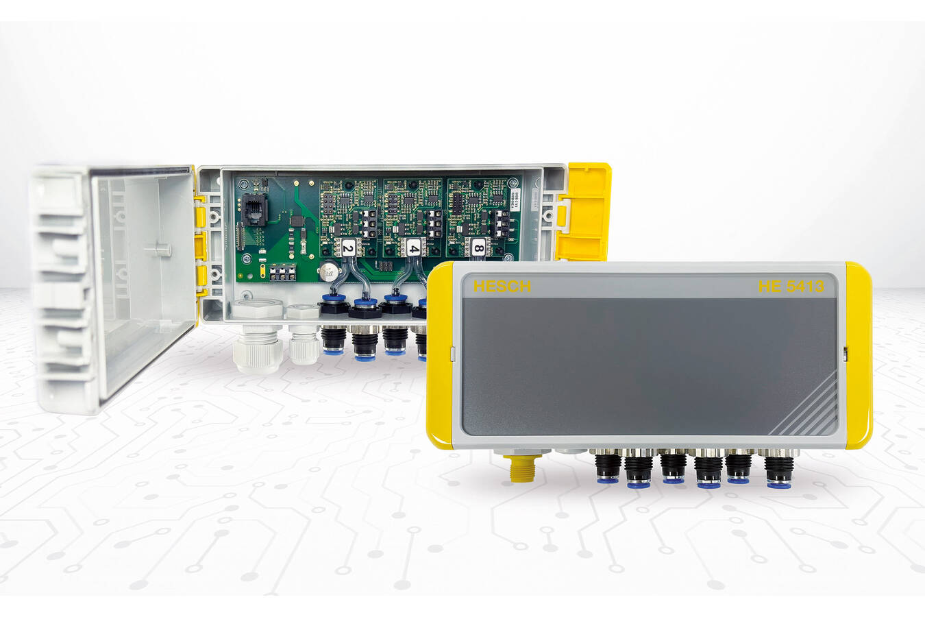 New multiple differential pressure transducer saves costs Up to three measuring channels with freely selectable measuring ranges in a single housing: this is what the new multiple differential pressure transducer from HESCH offers.