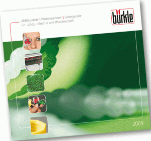Bürkle Catalog 2009: Filling Machines - Sampling - Plastic Labware The new Bürkle product catalog has arrived!