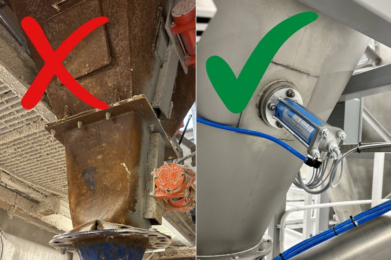 Eliminating flow problems with bulk solids: it can be that simple Pneumatic Knockers pose a simple but effective approach, just like a hand hammer can get the bulk material flowing again, the Pneumatic Knocker will do the same.