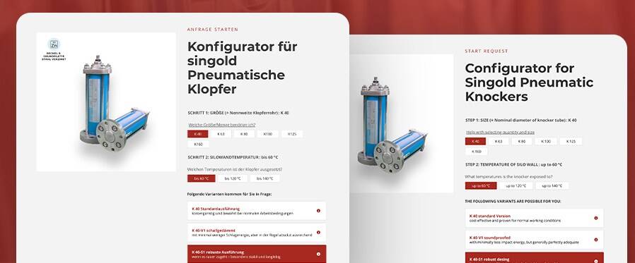 Innovative online configurator for selecting the right knocker
