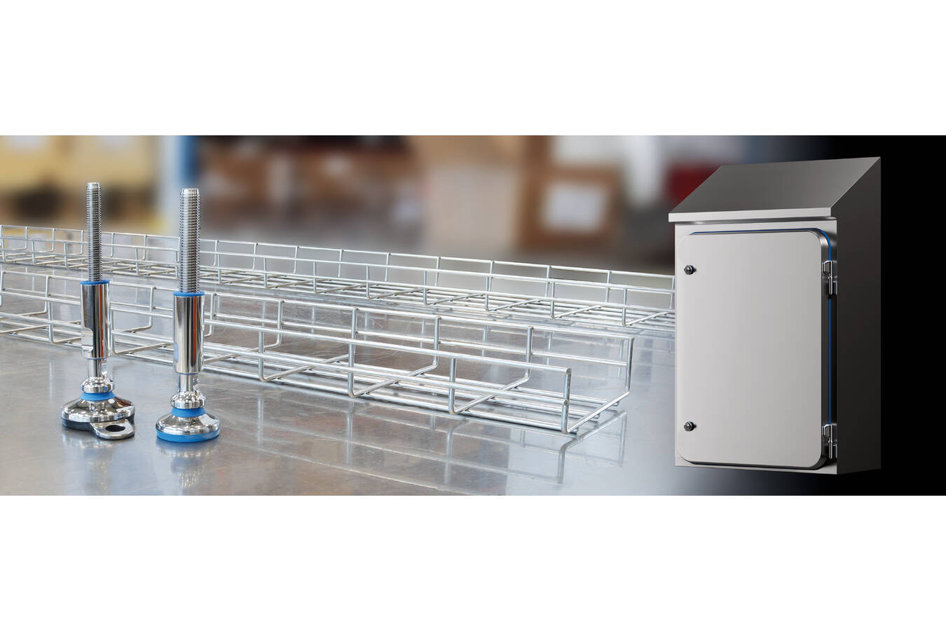 Hygienic Stainless Steel Components for Efficient Production  Discover how stainless steel control cabinets, levelling feet, and wire mesh trays enhance efficiency, sustainability, and hygiene in food processing.