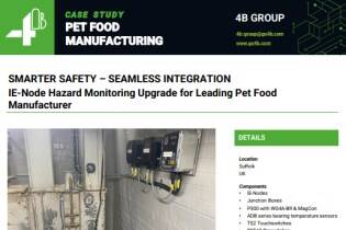 Case Study: Elevator Monitoring System Upgrade Smarter Elevator Safety – Seamless Integration. -How a Leading Pet Food Manufacturer Modernised Their Hazard Monitoring System with 4B’s IE-Node
