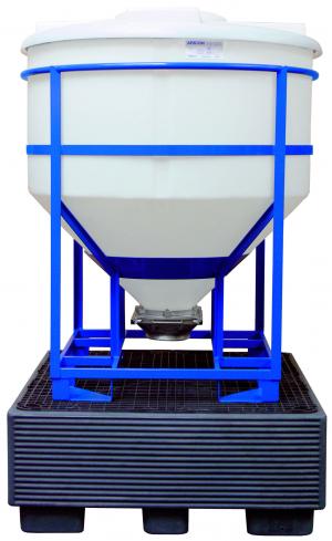 Collecting trays for bulk-containers Safe catchment area for bulks 