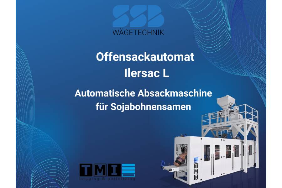 Efficient seed filling with the automatic open bag machine Open bag machine for soybean seeds