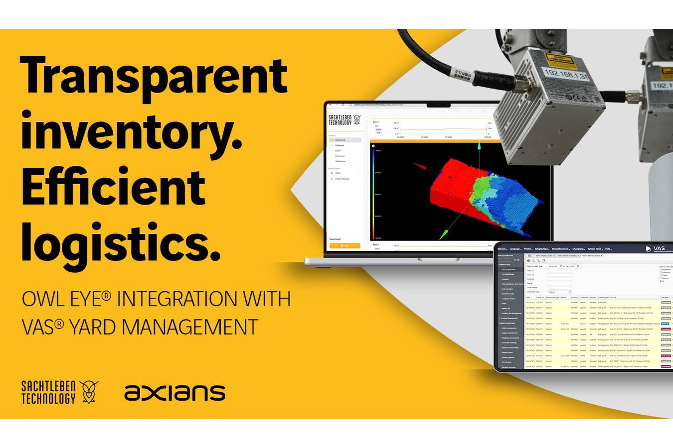 Sachtleben Technology and Axians IAS announce partnership Sachtleben Technology und Axians IAS – Together for more transparency and efficiency in bulk goods logistics