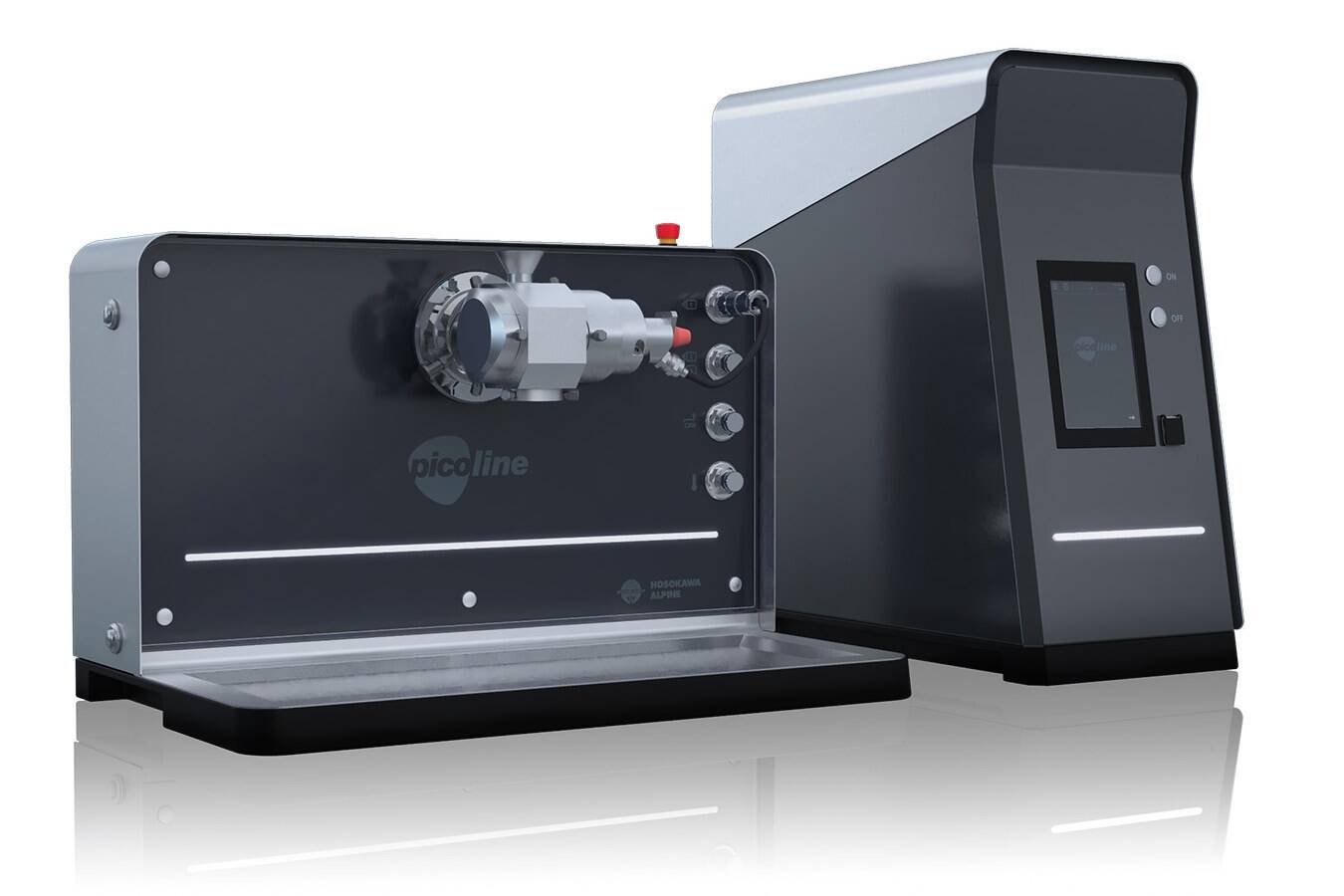 Lab mill Picoline with new functions The Picoline from Hosokawa Alpine has been setting standards in research and development for several years. It is now even more flexible, even more versatile, even safer