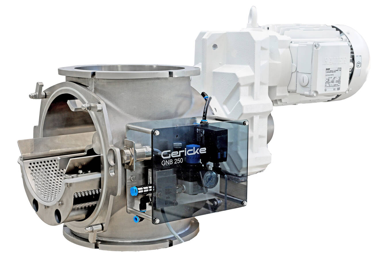 Nibbler GNB 250 Deagglomeration and size calibration of bulk solids The Gericke Nibbler is a coarse grinder and pre-breaker for size reduction in a broad range of industries. It is used for de-agglomeration, granulation, milling, rework and size calibration of lumpy, fibrous, sticky, pasteous or frozen products.