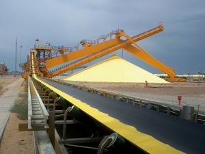 SCHADE machines for conveying sulphur prills commissioned in Astrakhan Two combined portal scraper-reclaimers via Enersul to Astrakhangazprom 