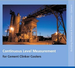 Level measurement for cement clinker coolers 