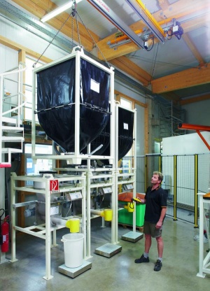 Flexible A.B.S. mixing and dosing logistics for leading tank and container  