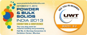UWT India @ Powder & Bulk Solids India, Exhibition & Conference in Mumbai Come and see the UWT level control experts in Hall No. 2, Booth B2