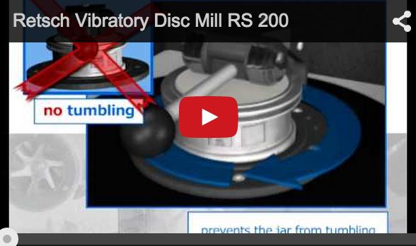 Sample prep to spectral analyses, fast and reproducible RETSCH’s New Vibratory Disc Mill RS 200