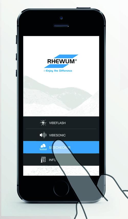 The innovative RHEWUM SizeChecker App - is now available at the App Store