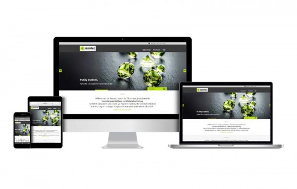 New Sesotec Website Competence communicated comfortably