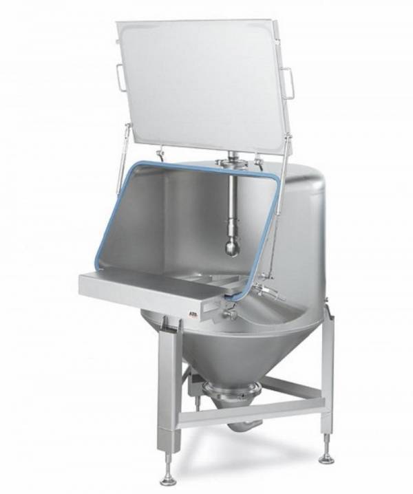 AZO feeding hopper in hygienic design 