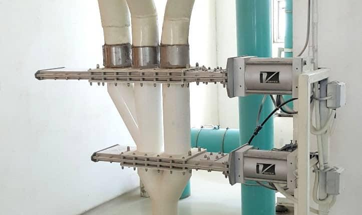 Wye Line Diverter Replaces Inconsistent Flap Diverters  Flour Milling Company in East Jawa, Indonesia